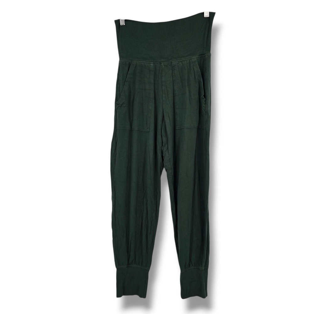 Aerie Women Forest Green High Waisted Ribbed Jogger Pants Size Medium